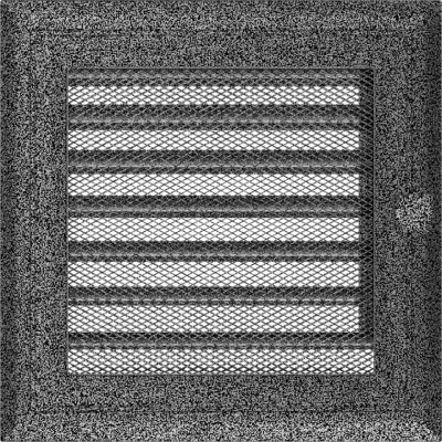 Каминная решетка Kratki Oskar черно-серебряная с жалюзи 17x17
