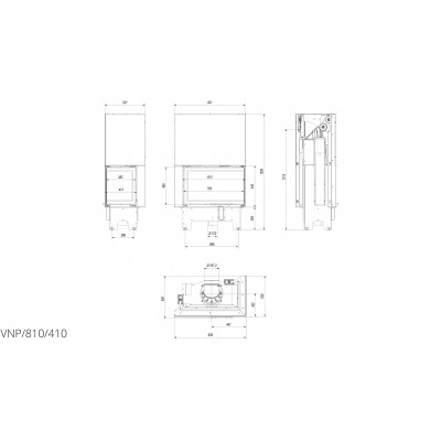 Камінна топка Kratki VN 810/410 права BS гільйотина