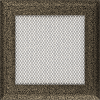 Каминная решетка Kratki Oskar черно-золотая 17x17