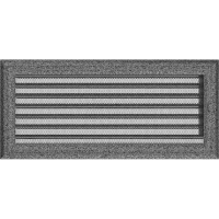 Каминная решетка Kratki Oskar черно-серебряная с жалюзи 17x37