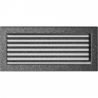 Каминная решетка Kratki черно-серебряная с жалюзи 17x37