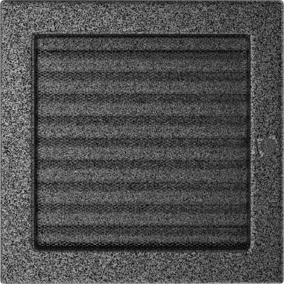 Каминная решетка Kratki черно-серебряная с жалюзи 22x22