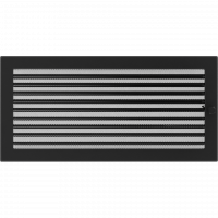 Камінна решітка Kratki чорна з жалюзями 22x45