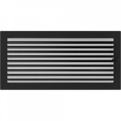 Каминная решетка Kratki черная с жалюзи 22x45