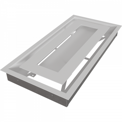 Камінна решітка Kratki WIND біла 22x45