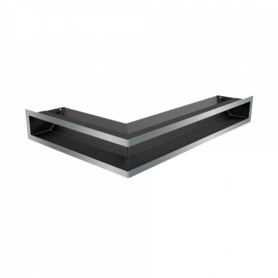 Каминная решетка Kratki LUFT угловая правая шлифованная 40x60x9