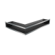 Каминная решетка Kratki LUFT угловая правая шлифованная 40x60x9