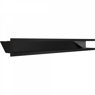 Каминная решетка Kratki LUFT угловой левый черный 80x40x9