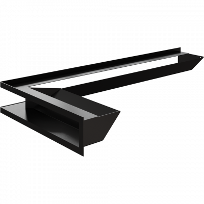 Каминная решетка Kratki LUFT угловой левый черный 80x40x9