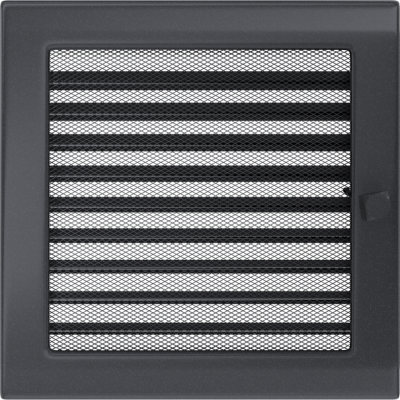 Каминная решетка Kratki графитовая с жалюзи 22x22