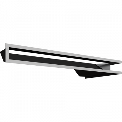 Камінна решітка Kratki LUFT кутовий лівий шліфований 80x40x9