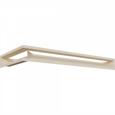 Каминная решетка Kratki LUFT угловой правый кремовий 40x80x9