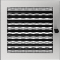 Каминная решетка Kratki шлифованная с жалюзи 22x22