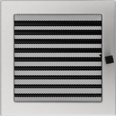 Каминная решетка Kratki шлифованная с жалюзи 22x22