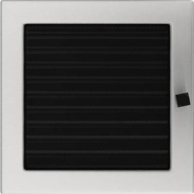 Каминная решетка Kratki шлифованная с жалюзи 22x22