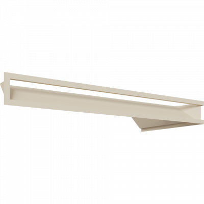 Каминная решетка Kratki LUFT SF угловой левый кремовий 80x40x9