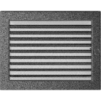 Каминная решетка Kratki черно-серебряная с жалюзи 22x30