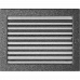 Камінна решітка Kratki чорно-срібна з жалюзями 22x30