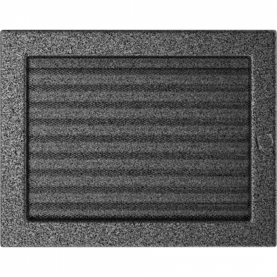 Камінна решітка Kratki чорно-срібна з жалюзями 22x30