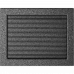 Камінна решітка Kratki чорно-срібна з жалюзями 22x30