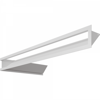 Каминная решетка Kratki LUFT SF угловой правый белый 40x80x9