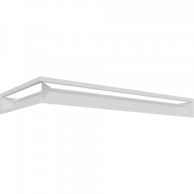 Каминная решетка Kratki LUFT SF угловой правый белый 40x80x9