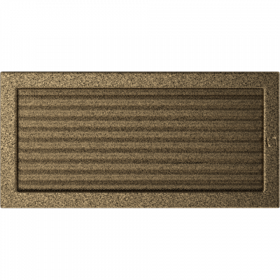 Камінна решітка Kratki чорно-золота з жалюзями 22x45