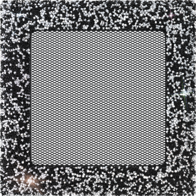 Камінна решітка Kratki Venus з кристалами Swarovski чорно-срібна 17x17