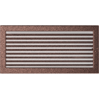 Камінна решітка Kratki мідна з жалюзями 22x45