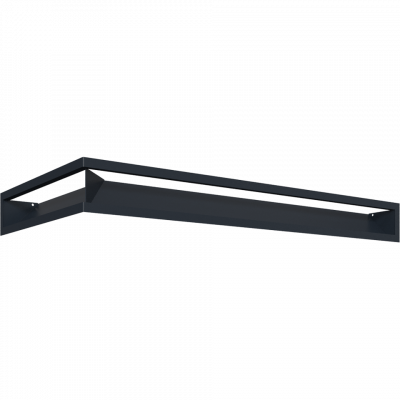 Каминная решетка Kratki LUFT SF угловой правый графитовый 40x80x9
