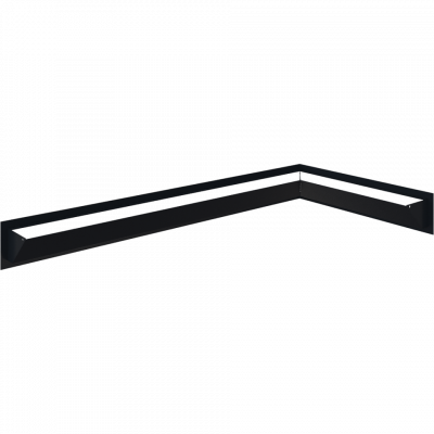 Каминная решетка Kratki LUFT SF угловой правый графитовый 40x80x9