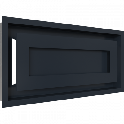 Камінна решітка Kratki WIND графітова 22x45