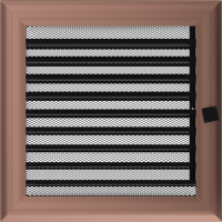 Камінна решітка Kratki Oskar мідна з жалюзями 22x22