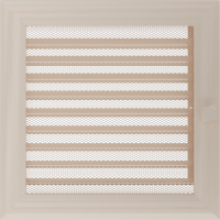 Камінна решітка Kratki Oskar кремова з жалюзями 22x22