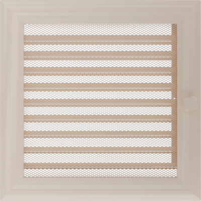 Камінна решітка Kratki Oskar кремова з жалюзями 22x22