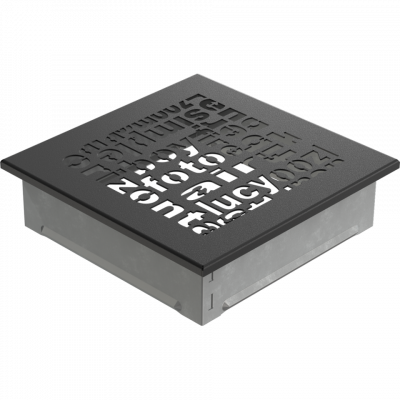 Камінна решітка Kratki ABC чорна 17x17