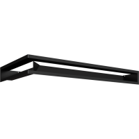Камінна решітка Kratki LUFT кутовий правий чорний 40x80x9