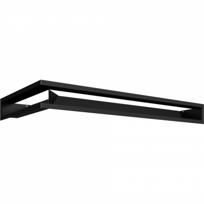 Каминная решетка Kratki LUFT угловой правый черный 40x80x9