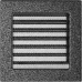 Каминная решетка Kratki черно-серебряная с жалюзи 17x17
