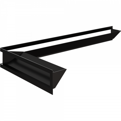 Каминная решетка Kratki LUFT SF угловой левый черный 80x40x9