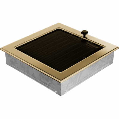 Каминная решетка Kratki позолоченная с жалюзи 22x22