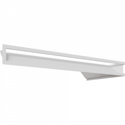 Каминная решетка Kratki LUFT SF угловой левый белый 80x40x9