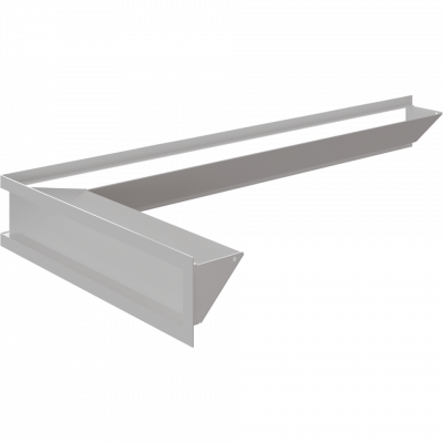 Каминная решетка Kratki LUFT SF угловой левый белый 80x40x9