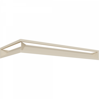 Каминная решетка Kratki LUFT SF угловой правый кремовий 40x80x9
