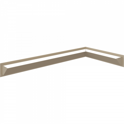 Каминная решетка Kratki LUFT SF угловой правый кремовий 40x80x9