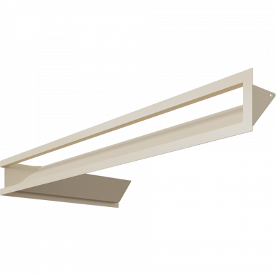 Каминная решетка Kratki LUFT SF угловой правый кремовий 40x80x9