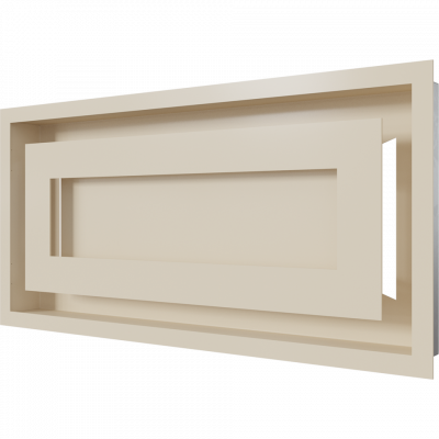 Камінна решітка Kratki WIND кремова 22x45