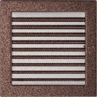 Каминная решетка Kratki медная с жалюзи 22x22