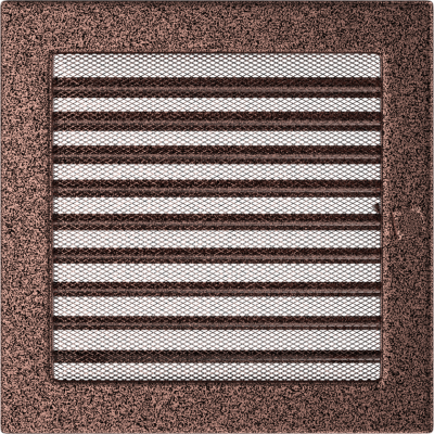 Каминная решетка Kratki медная с жалюзи 22x22