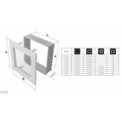Каминная решетка Kratki Oskar белая 17x49